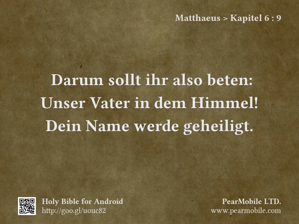 Matthaeus, Kapitel 6:9